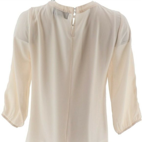 NWT DENNIS BASSO COLD SHOULDER BLOUSE TANK SET IVORY 18W - Picture 7 of 11